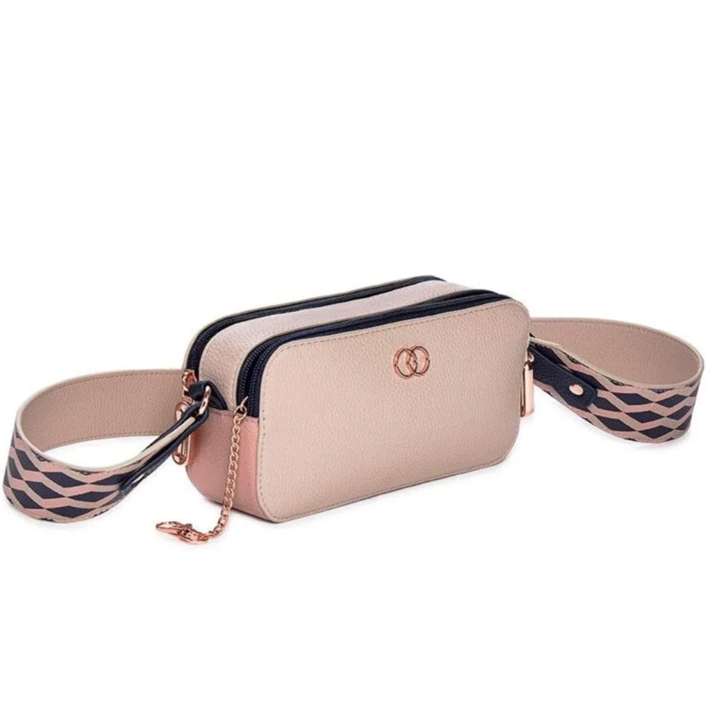 Crossbody Cell Phone And Essentials Purse Bag Caboodles Blush Pink Tan Nude Navy